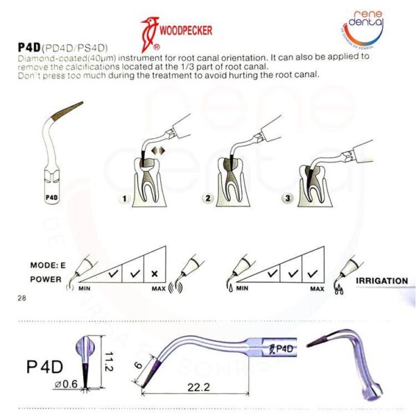 Puntas Cavitador Diamantada E3D - Imagen 2