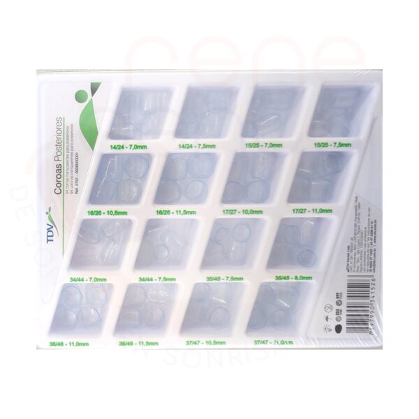 Coronas Acetato TDV Posterior x 64